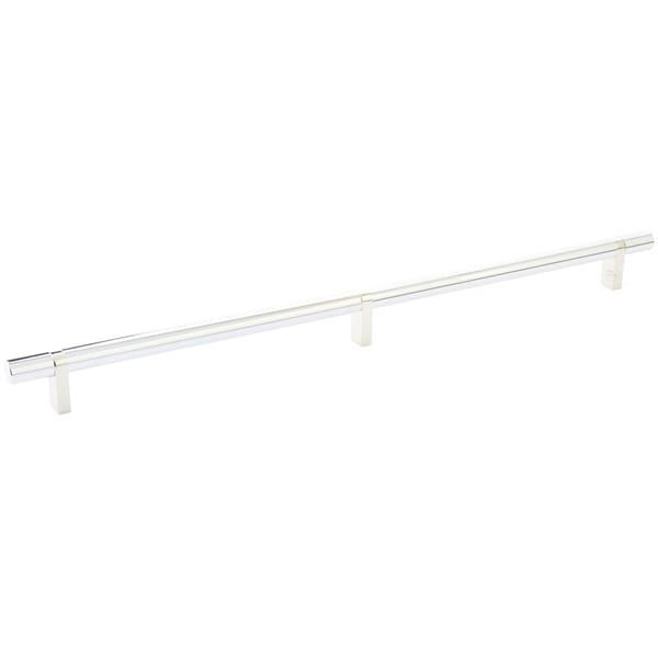 Emtek - Select Bar Cabinet Pull 16 Inch C-C, Rectangular Bar Stem, Smooth Bar