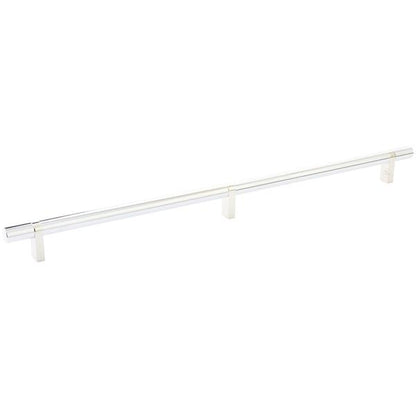 Emtek - Select Bar Cabinet Pull 16 Inch C-C, Rectangular Bar Stem, Smooth Bar