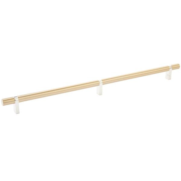 Emtek - Select Bar Cabinet Pull 16 Inch C-C, Rectangular Bar Stem, Smooth Bar