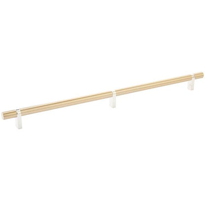 Emtek - Select Bar Cabinet Pull 16 Inch C-C, Rectangular Bar Stem, Smooth Bar