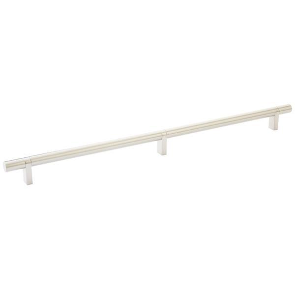 Emtek - Select Bar Cabinet Pull 16 Inch C-C, Rectangular Bar Stem, Smooth Bar