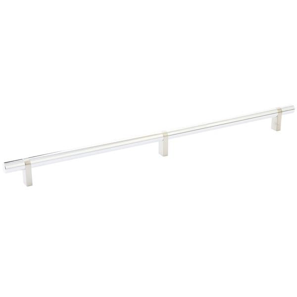 Emtek - Select Bar Cabinet Pull 16 Inch C-C, Rectangular Bar Stem, Smooth Bar