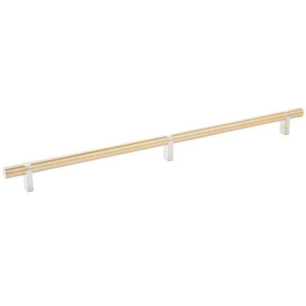Emtek - Select Bar Cabinet Pull 16 Inch C-C, Rectangular Bar Stem, Smooth Bar
