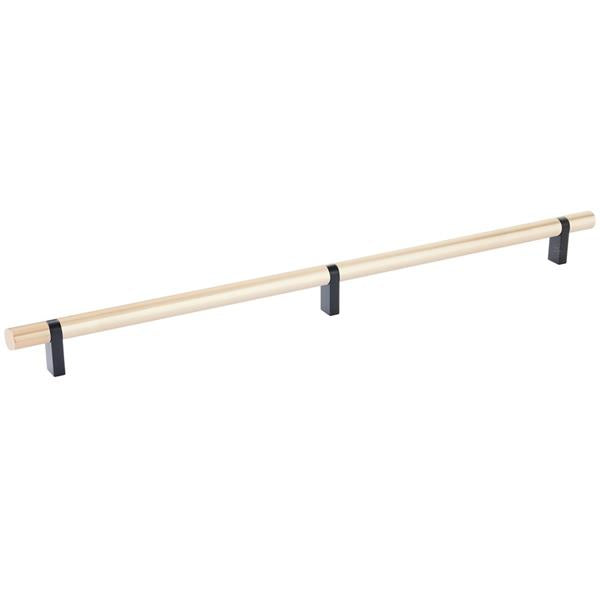 Emtek - Select Bar Cabinet Pull 16 Inch C-C, Rectangular Bar Stem, Smooth Bar