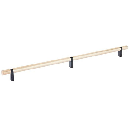 Emtek - Select Bar Cabinet Pull 16 Inch C-C, Rectangular Bar Stem, Smooth Bar