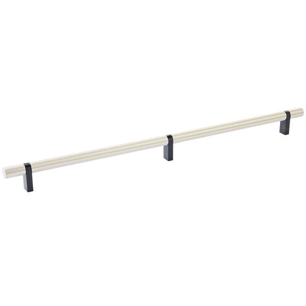 Emtek - Select Bar Cabinet Pull 16 Inch C-C, Rectangular Bar Stem, Smooth Bar