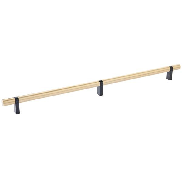 Emtek - Select Bar Cabinet Pull 16 Inch C-C, Rectangular Bar Stem, Smooth Bar
