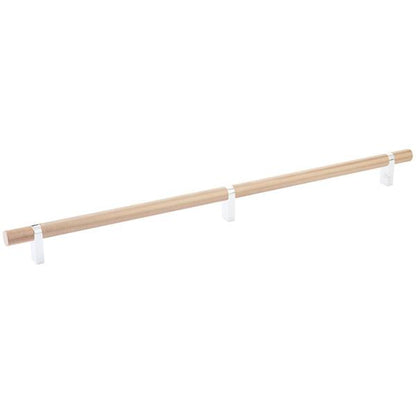 Emtek - Select Bar Cabinet Pull 16 Inch C-C, Rectangular Bar Stem, Knurled Bar