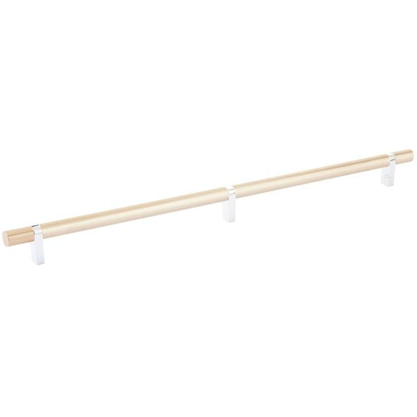 Emtek - Select Bar Cabinet Pull 16 Inch C-C, Rectangular Bar Stem, Smooth Bar