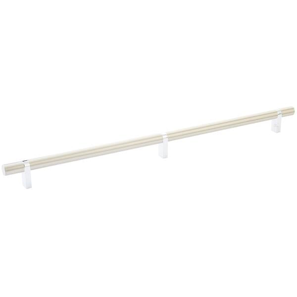 Emtek - Select Bar Cabinet Pull 16 Inch C-C, Rectangular Bar Stem, Smooth Bar