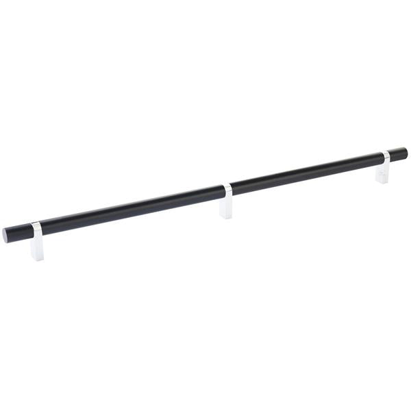 Emtek - Select Bar Cabinet Pull 16 Inch C-C, Rectangular Bar Stem, Smooth Bar