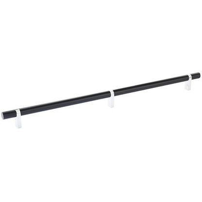 Emtek - Select Bar Cabinet Pull 16 Inch C-C, Rectangular Bar Stem, Smooth Bar