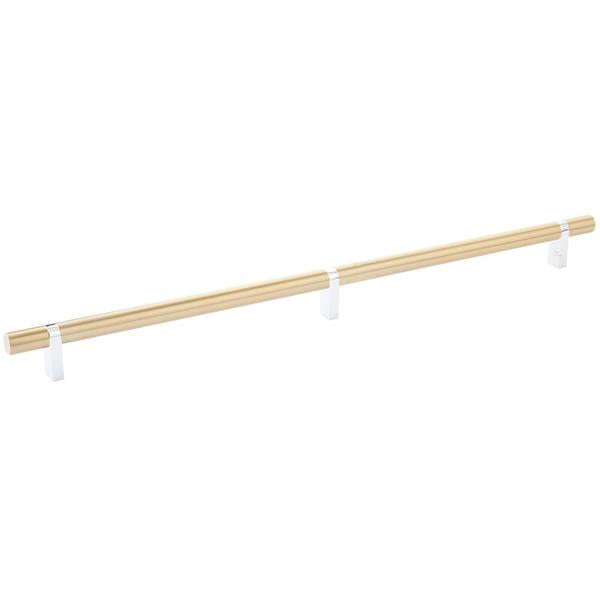 Emtek - Select Bar Cabinet Pull 16 Inch C-C, Rectangular Bar Stem, Smooth Bar