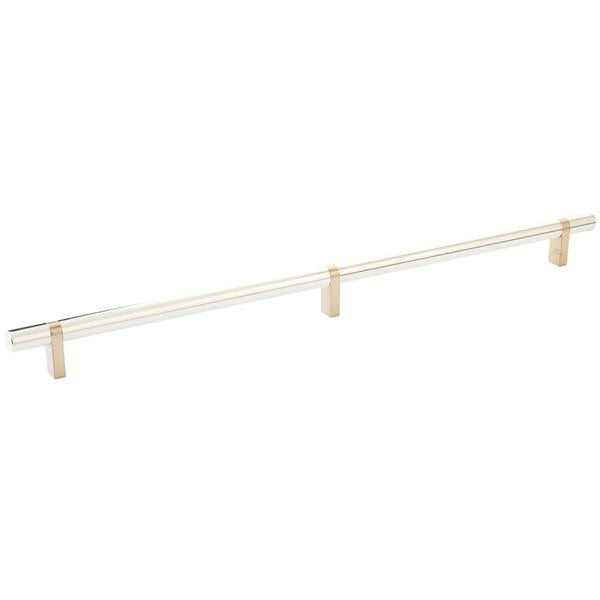 Emtek - Select Bar Cabinet Pull 16 Inch C-C, Rectangular Bar Stem, Smooth Bar