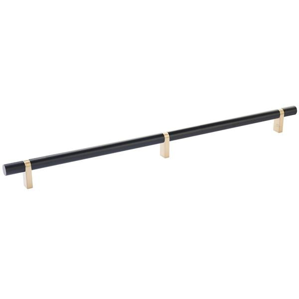 Emtek - Select Bar Cabinet Pull 16 Inch C-C, Rectangular Bar Stem, Smooth Bar