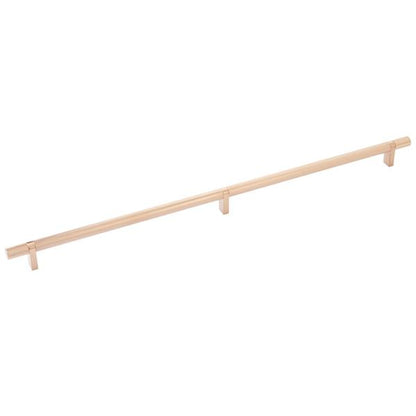 Emtek - Select Bar Cabinet Pull 20 Inch C-C, Rectangular Bar Stem, Knurled Bar