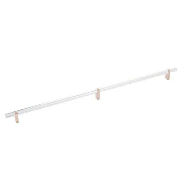 Emtek - Select Bar Cabinet Pull 20 Inch C-C, Rectangular Bar Stem, Knurled Bar