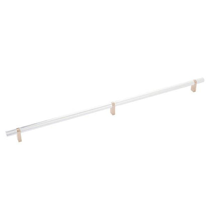 Emtek - Select Bar Cabinet Pull 20 Inch C-C, Rectangular Bar Stem, Knurled Bar