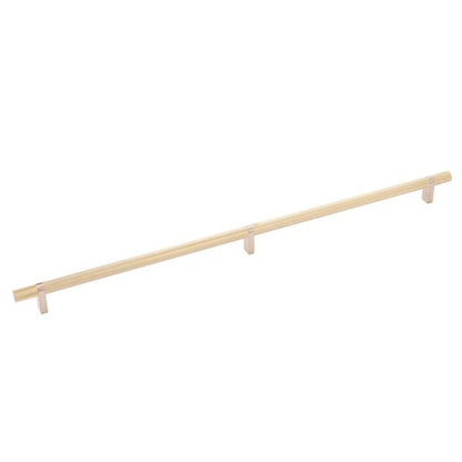 Emtek - Select Bar Cabinet Pull 20 Inch C-C, Rectangular Bar Stem, Knurled Bar