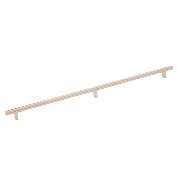 Emtek - Select Bar Cabinet Pull 20 Inch C-C, Rectangular Bar Stem, Smooth Bar