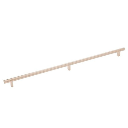 Emtek - Select Bar Cabinet Pull 20 Inch C-C, Rectangular Bar Stem, Smooth Bar
