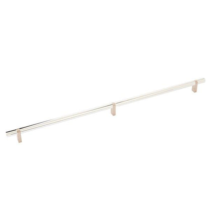 Emtek - Select Bar Cabinet Pull 20 Inch C-C, Rectangular Bar Stem, Smooth Bar