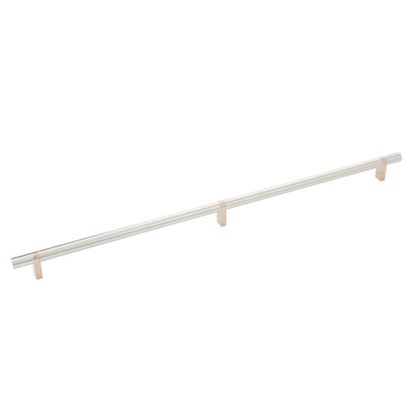 Emtek - Select Bar Cabinet Pull 20 Inch C-C, Rectangular Bar Stem, Smooth Bar