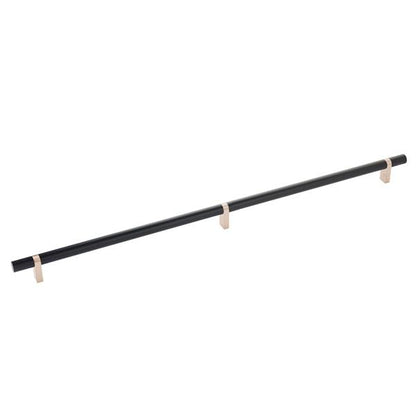 Emtek - Select Bar Cabinet Pull 20 Inch C-C, Rectangular Bar Stem, Smooth Bar