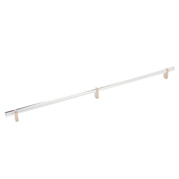 Emtek - Select Bar Cabinet Pull 20 Inch C-C, Rectangular Bar Stem, Smooth Bar