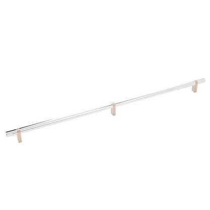 Emtek - Select Bar Cabinet Pull 20 Inch C-C, Rectangular Bar Stem, Smooth Bar