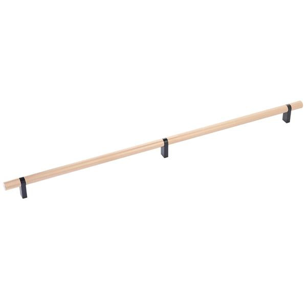 Emtek - Select Bar Cabinet Pull 20 Inch C-C, Rectangular Bar Stem, Knurled Bar