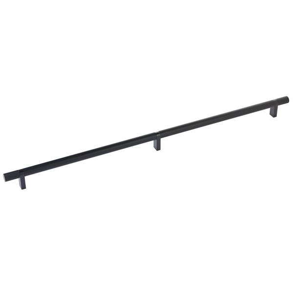 Emtek - Select Bar Cabinet Pull 20 Inch C-C, Rectangular Bar Stem, Knurled Bar