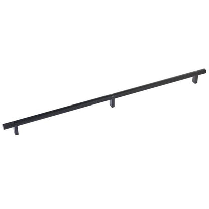 Emtek - Select Bar Cabinet Pull 20 Inch C-C, Rectangular Bar Stem, Knurled Bar