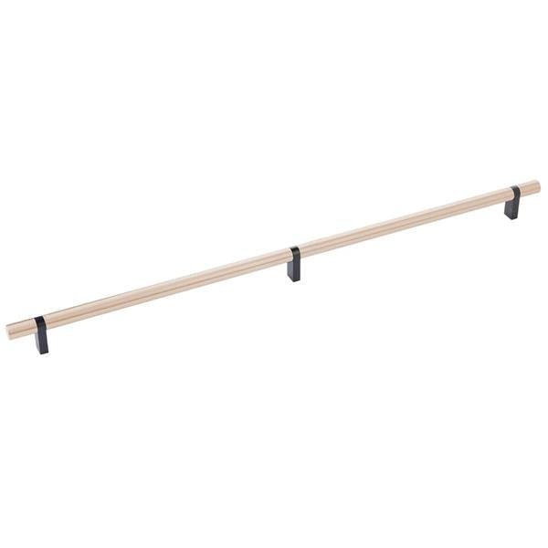 Emtek - Select Bar Cabinet Pull 20 Inch C-C, Rectangular Bar Stem, Smooth Bar