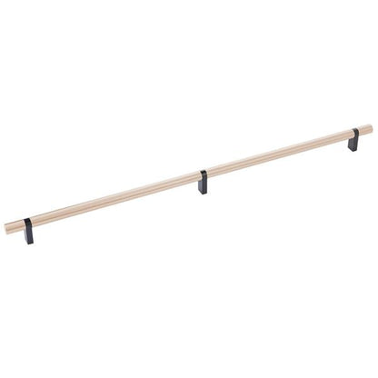 Emtek - Select Bar Cabinet Pull 20 Inch C-C, Rectangular Bar Stem, Smooth Bar