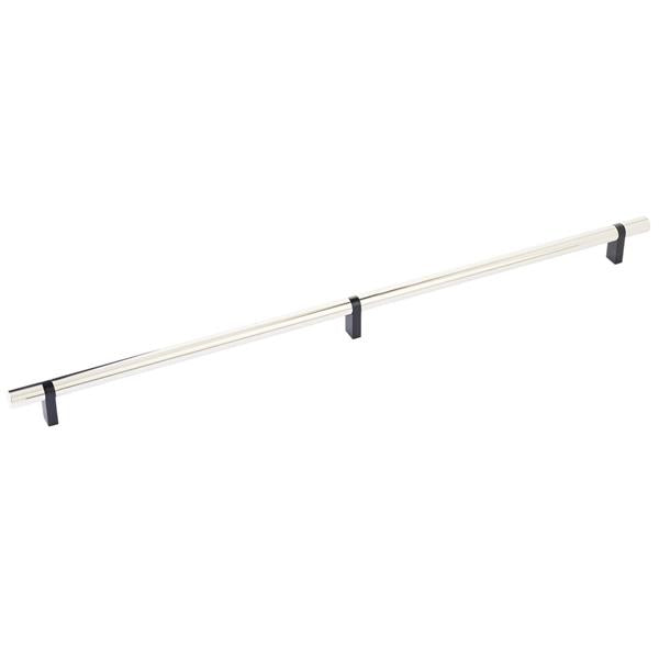 Emtek - Select Bar Cabinet Pull 20 Inch C-C, Rectangular Bar Stem, Smooth Bar