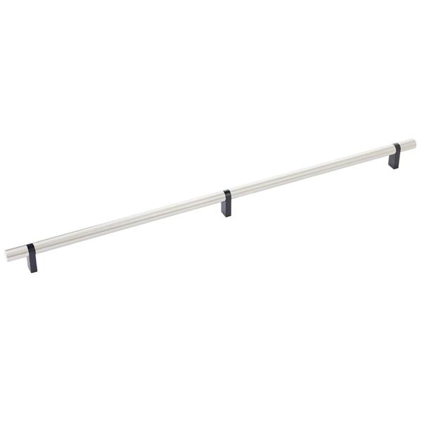Emtek - Select Bar Cabinet Pull 20 Inch C-C, Rectangular Bar Stem, Smooth Bar