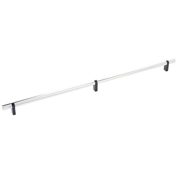 Emtek - Select Bar Cabinet Pull 20 Inch C-C, Rectangular Bar Stem, Smooth Bar