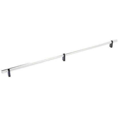 Emtek - Select Bar Cabinet Pull 20 Inch C-C, Rectangular Bar Stem, Smooth Bar
