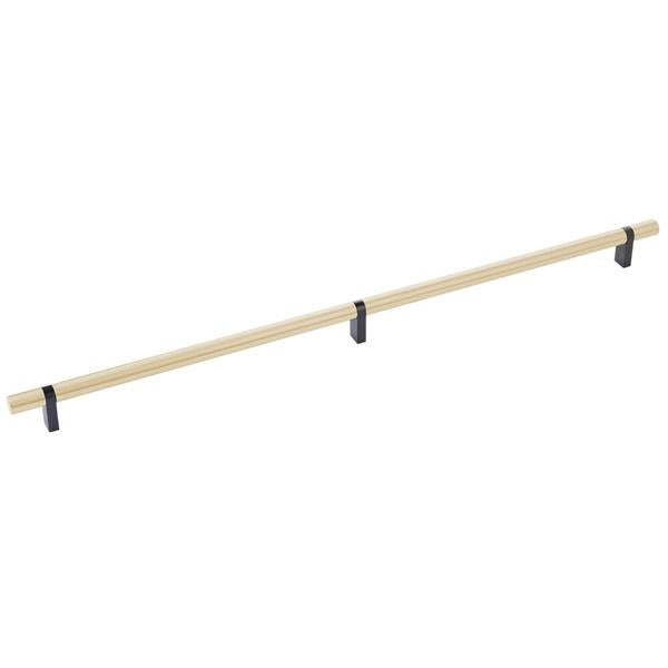 Emtek - Select Bar Cabinet Pull 20 Inch C-C, Rectangular Bar Stem, Smooth Bar