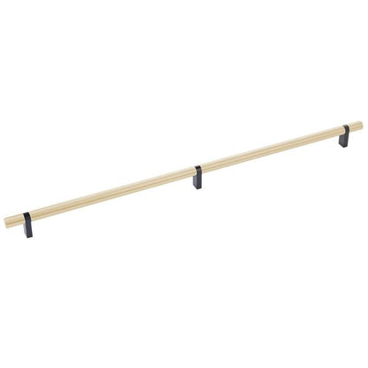 Emtek - Select Bar Cabinet Pull 20 Inch C-C, Rectangular Bar Stem, Smooth Bar