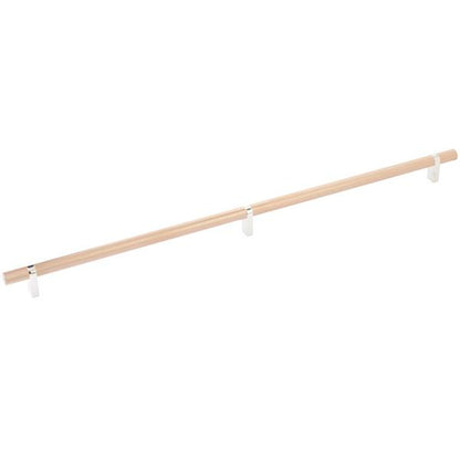 Emtek - Select Bar Cabinet Pull 20 Inch C-C, Rectangular Bar Stem, Knurled Bar