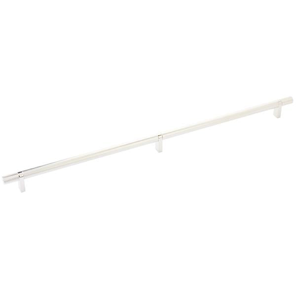 Emtek - Select Bar Cabinet Pull 20 Inch C-C, Rectangular Bar Stem, Knurled Bar
