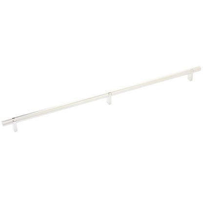 Emtek - Select Bar Cabinet Pull 20 Inch C-C, Rectangular Bar Stem, Knurled Bar