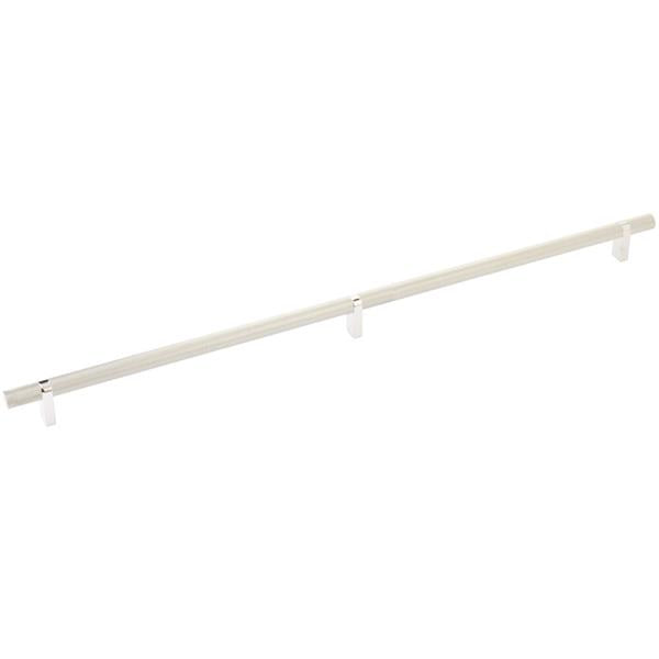 Emtek - Select Bar Cabinet Pull 20 Inch C-C, Rectangular Bar Stem, Knurled Bar