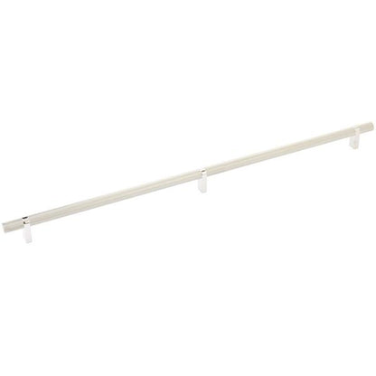 Emtek - Select Bar Cabinet Pull 20 Inch C-C, Rectangular Bar Stem, Knurled Bar