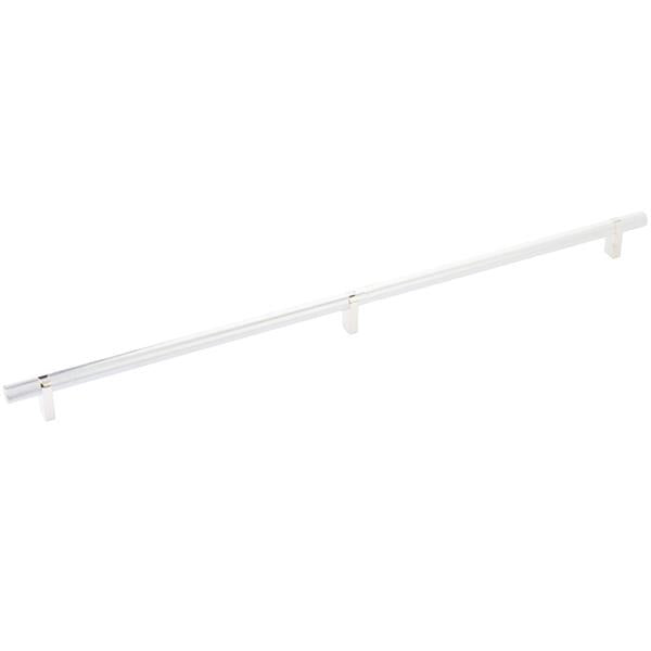 Emtek - Select Bar Cabinet Pull 20 Inch C-C, Rectangular Bar Stem, Knurled Bar