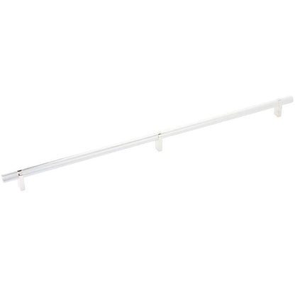 Emtek - Select Bar Cabinet Pull 20 Inch C-C, Rectangular Bar Stem, Knurled Bar