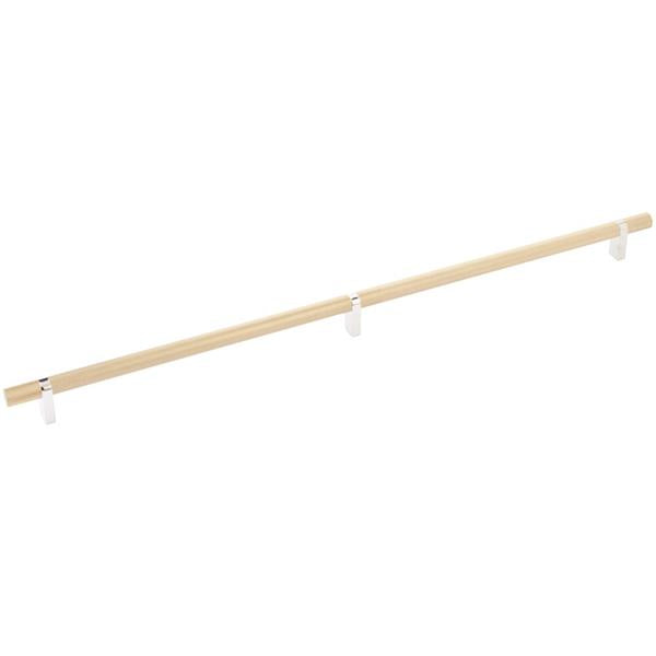 Emtek - Select Bar Cabinet Pull 20 Inch C-C, Rectangular Bar Stem, Knurled Bar