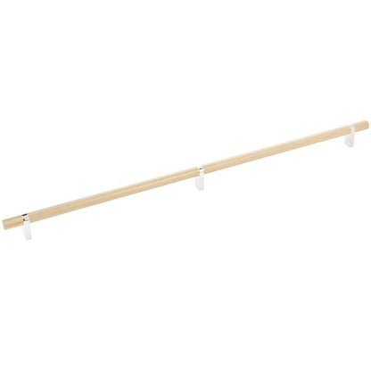 Emtek - Select Bar Cabinet Pull 20 Inch C-C, Rectangular Bar Stem, Knurled Bar